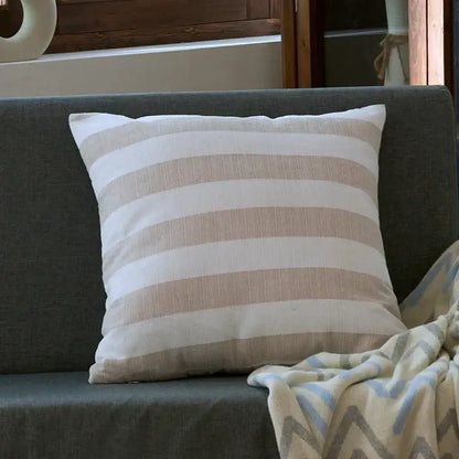 Linen stripe cushion cover living room striped pillow case
