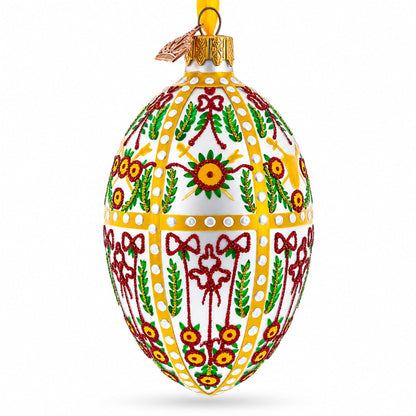 1901 Gatchina Palace Royal Glass Egg Ornament 4 Inches
