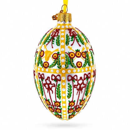 1901 Gatchina Palace Royal Glass Egg Ornament 4 Inches