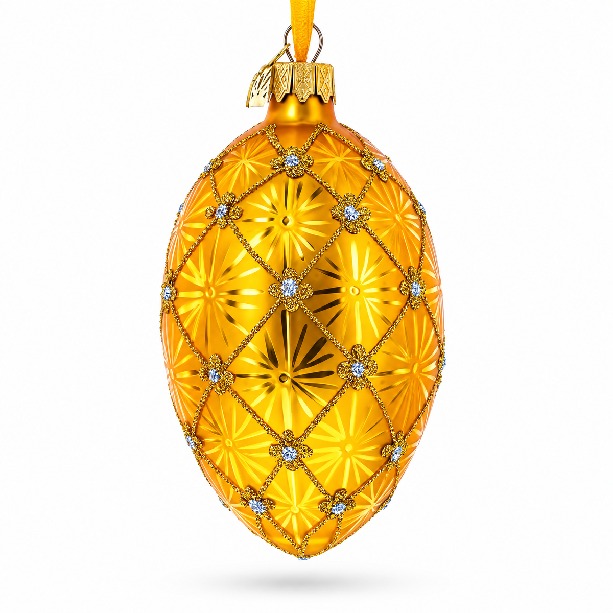 1897 Coronation Royal Egg Glass Ornament 4 Inches