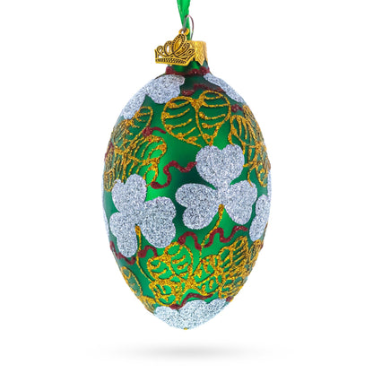1902 Clover Leaf Royal Egg Glass Christmas Ornament 4 Inches