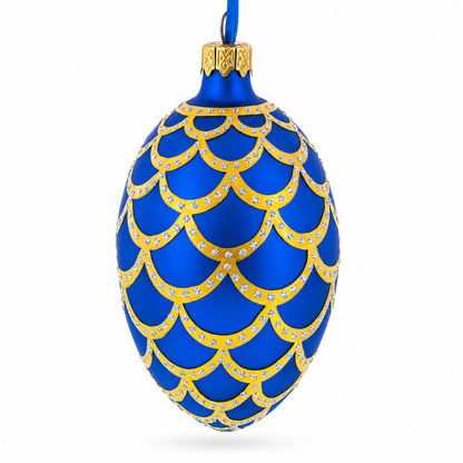 1900 Pine Cone Royal Egg Glass Ornament 4 Inches