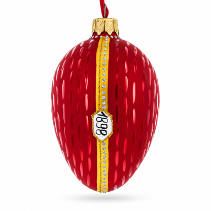 1898 Kelch Hen Royal Egg Glass Christmas Ornament 4 Inches