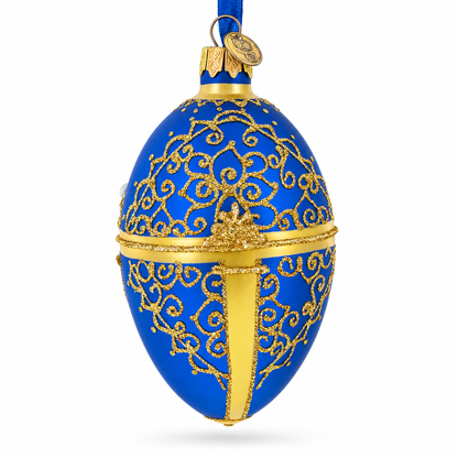 1900 Cockerel Royal Egg Glass Ornament 4 Inches