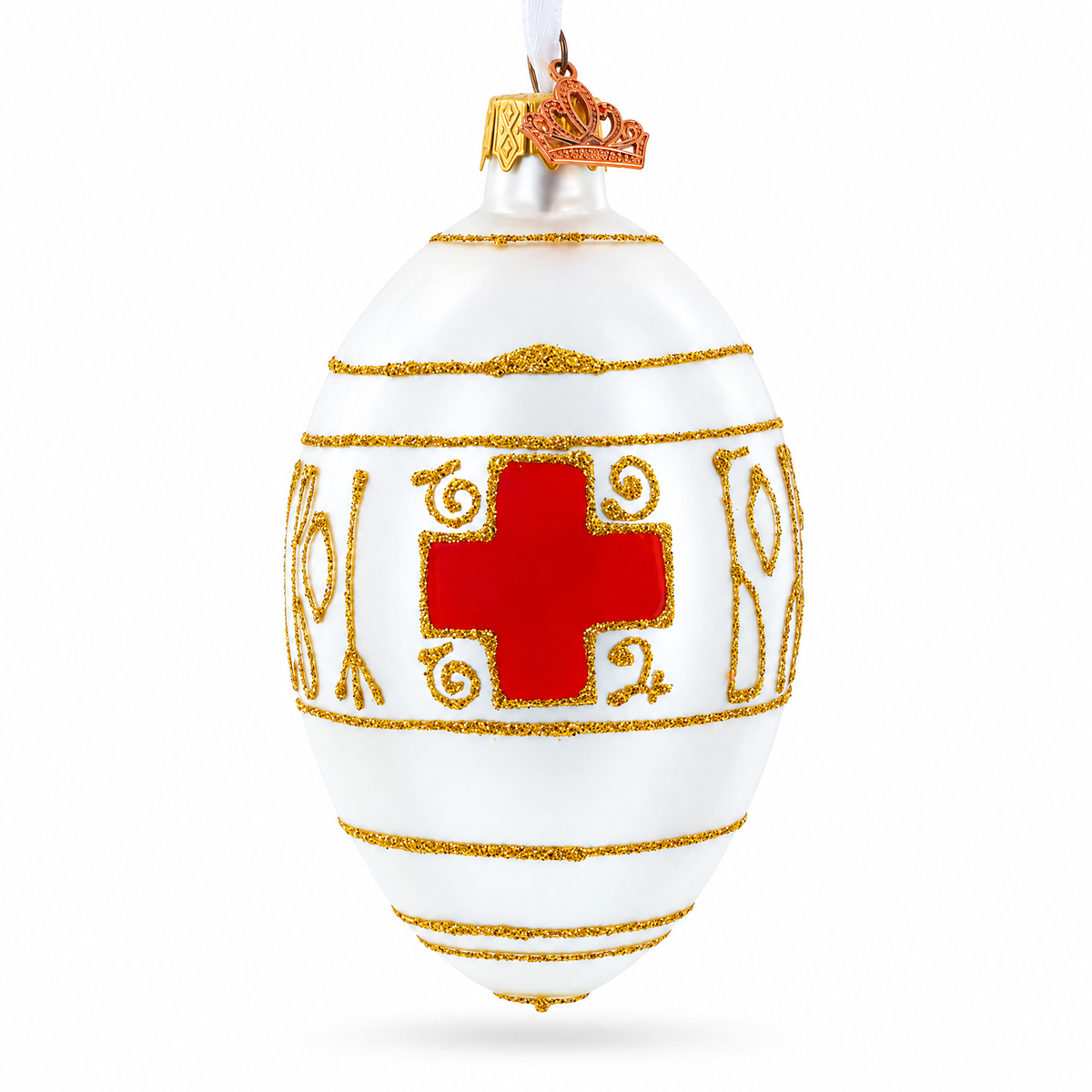 1915 Red Cross Portraits Royal Egg Glass Ornament 4 Inches
