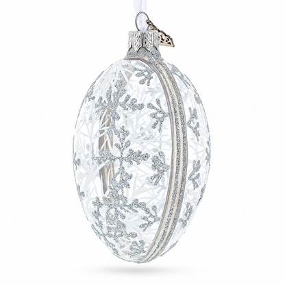 1913 Winter Royal Egg Glass Ornament 4 Inches