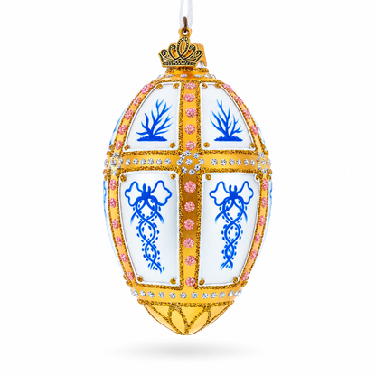 1899 Kelch 12 Panel Royal Egg Glass Ornament 4 Inches