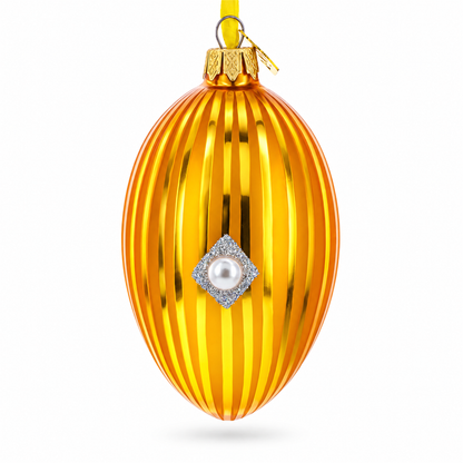 1887 Third Imperial Royal Egg Glass Ornament 4 Inches