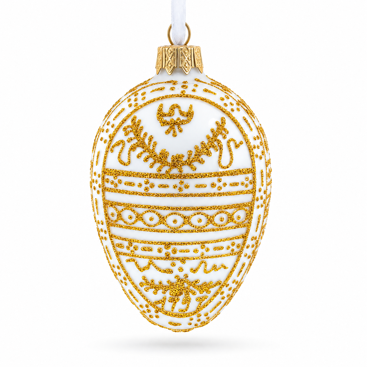 1898 Pelican Royal Egg Glass Ornament 4 Inches