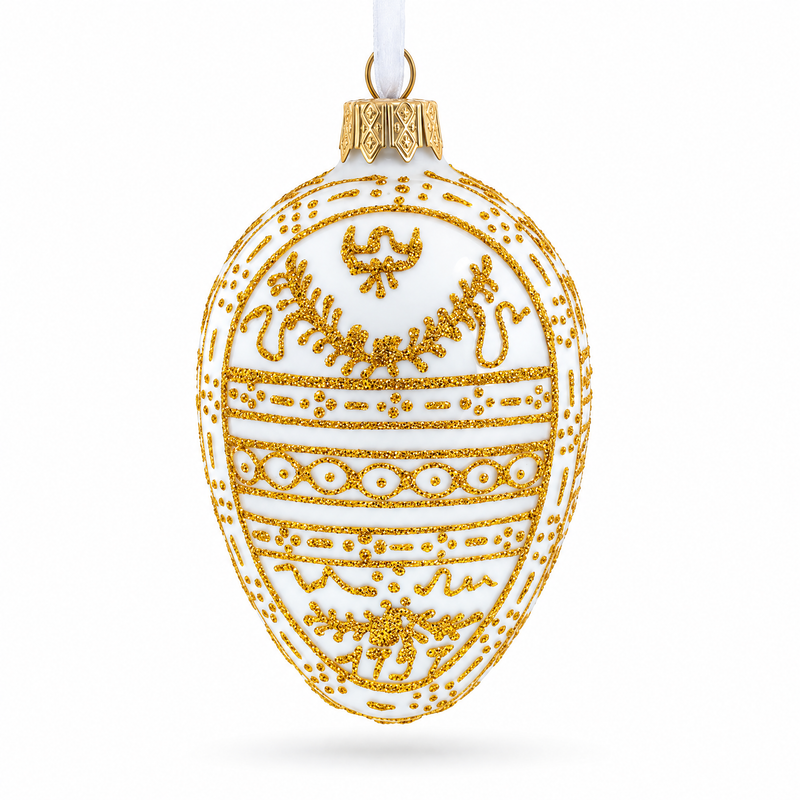1898 Pelican Royal Egg Glass Ornament 4 Inches