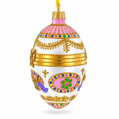 1903 Bonbonniere Royal Egg Glass Ornament 4 Inches