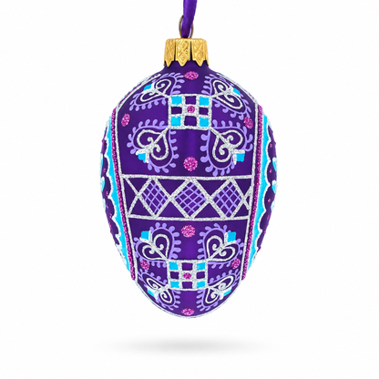 Willow Branch Glass Egg Ornament 4 Inches