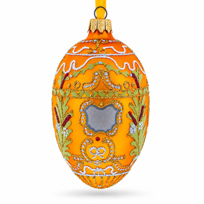 1903 Peter The Great Imperial Glass Egg Ornament 4 Inches