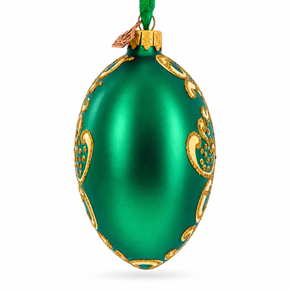 1902 Rocaille Kelch Glass Egg Ornament 4 Inches
