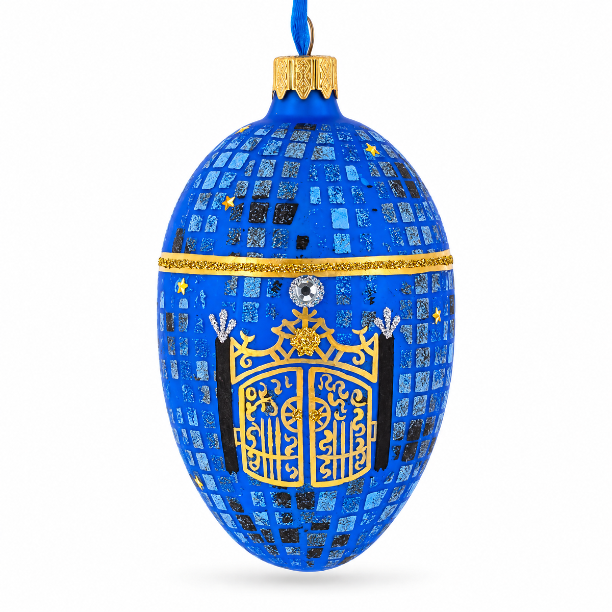 1917 Twilight Imperial Glass Egg Ornament 4 Inches