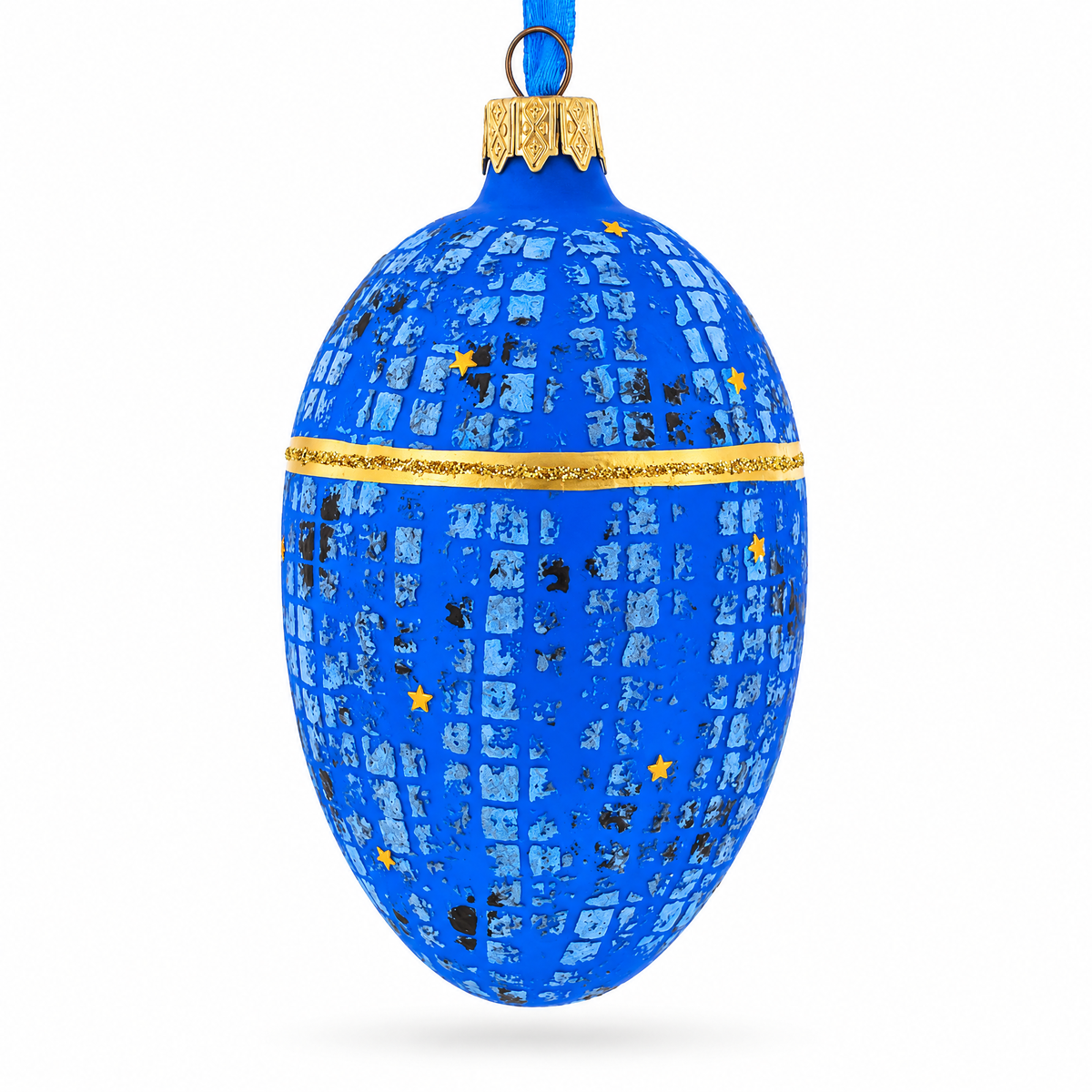 1917 Twilight Imperial Glass Egg Ornament 4 Inches