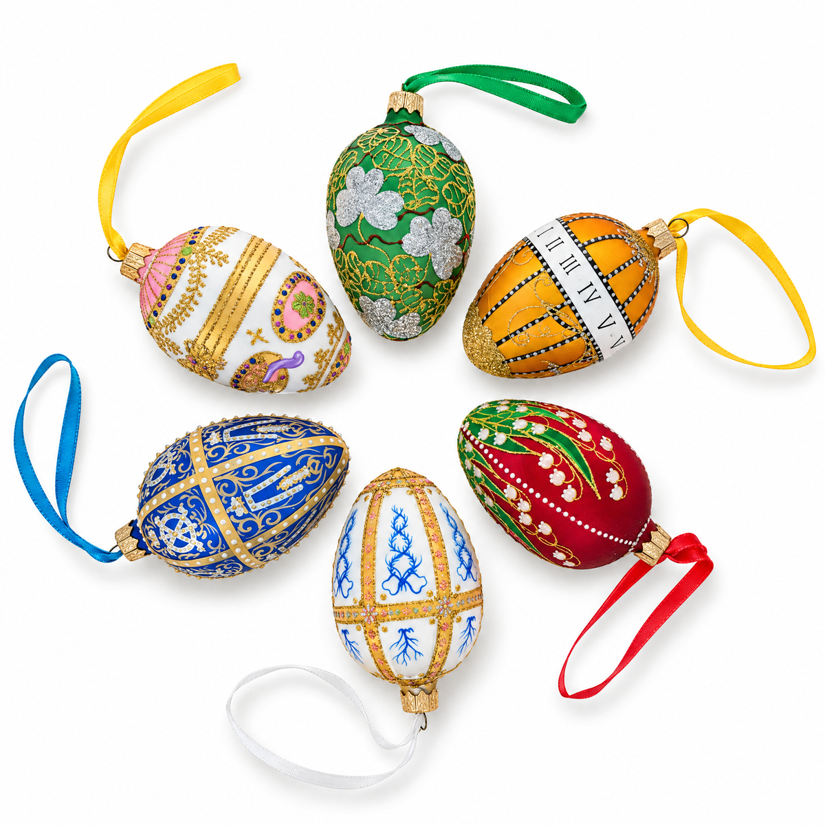 Statue of Liberty Ukrainian Glass Egg Ornament 4 Inches