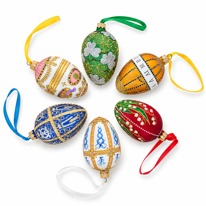 Statue of Liberty Ukrainian Glass Egg Ornament 4 Inches