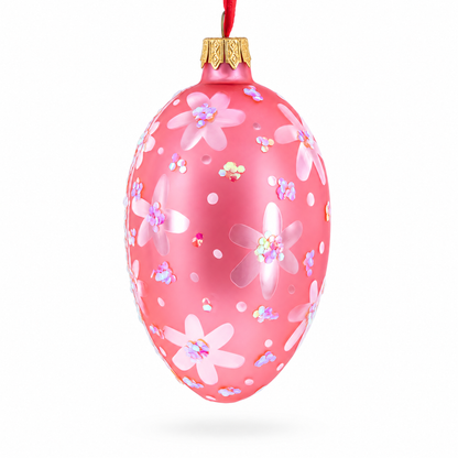 Two Chicks Egg Glass Ornament 4 Inches
