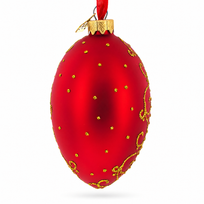 Icon Glittered Egg Glass Ornament 4 Inches