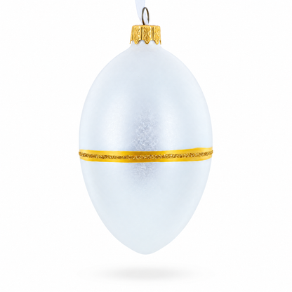 1885 First Hen Royal Glass Egg Ornament 4 Inches