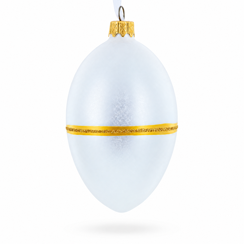 1885 First Hen Royal Glass Egg Ornament 4 Inches