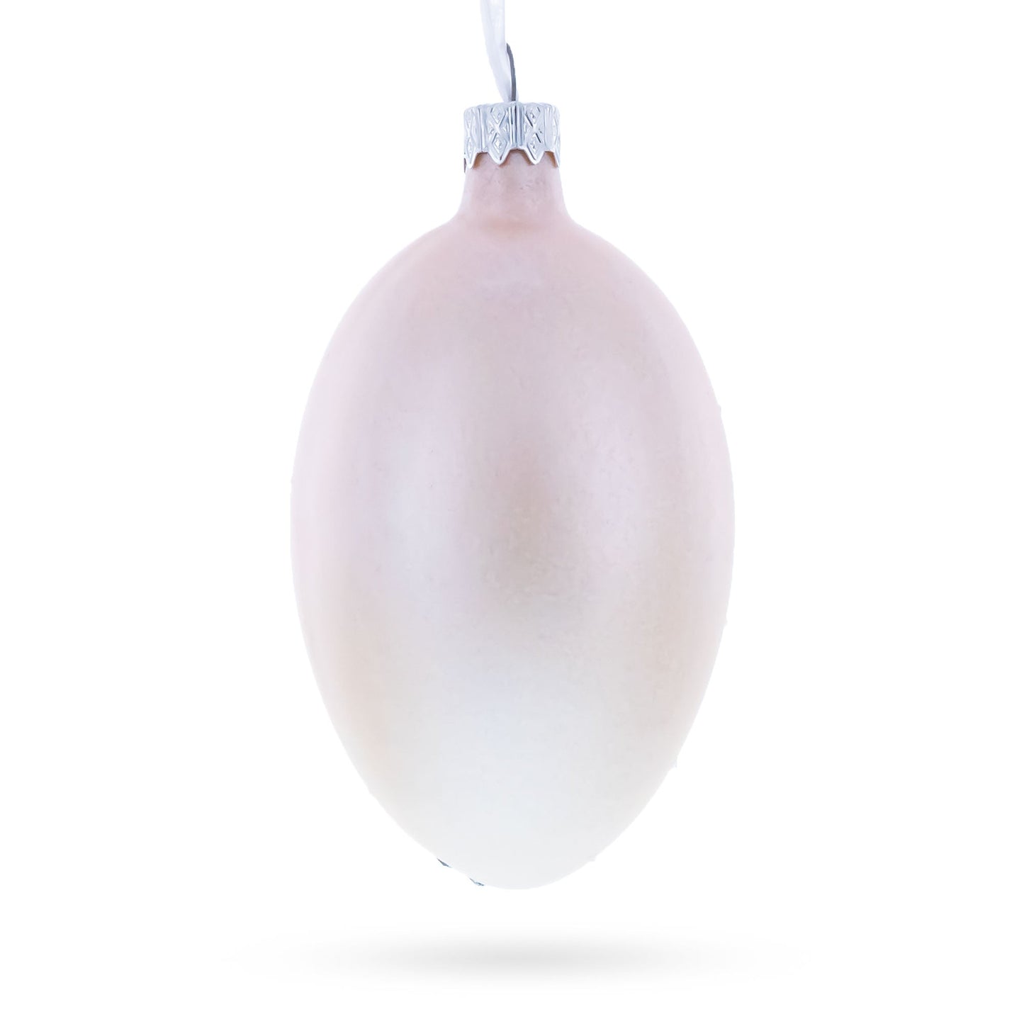 Louis-Francois Designer Jeweled Timepiece Glass Egg Christmas Ornament 4 Inches