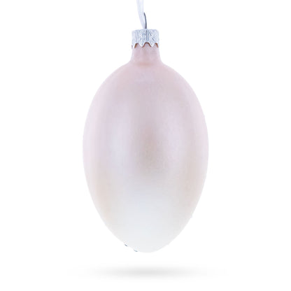 Louis-Francois Designer Jeweled Timepiece Glass Egg Christmas Ornament 4 Inches