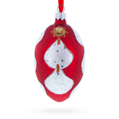 Florence Designer Jeweled Sea Shells Earrings Glass Egg Christmas Ornament 4 Inches