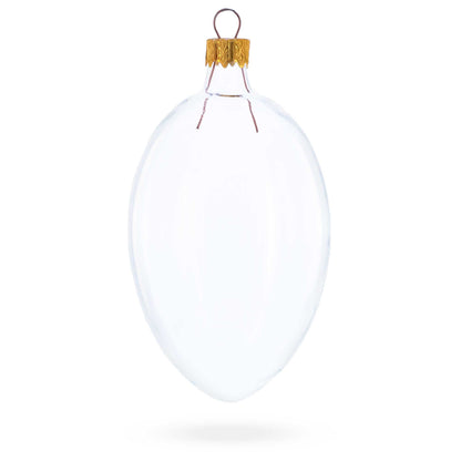 Set of 6 Clear Glass Egg Ornaments DIY Craft 4 Inches