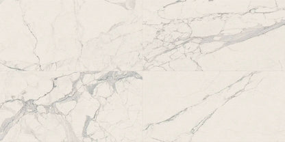 Veneer World Atelier Charme Chisel Veined Statuario Marble Look Porcelain Accent Tiles 24x48