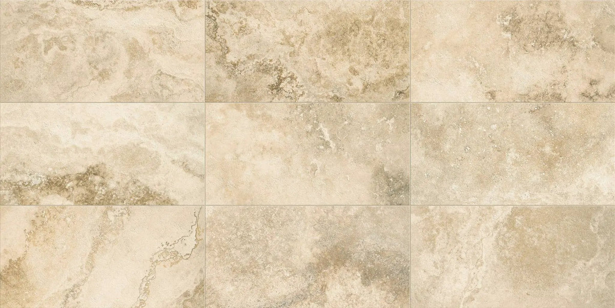 Trail Cross Cut Country Classic Mosaic B Travertine Look Porcelain Mosaics 12x12