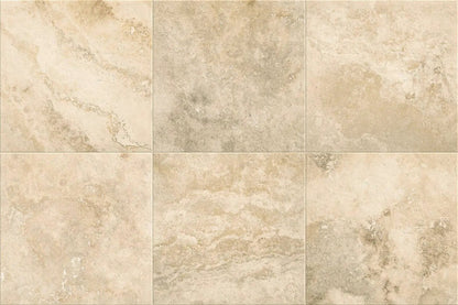 Frontier20 Travertine Cross Cut Country Classic Look Porcelain Pavers 12x12