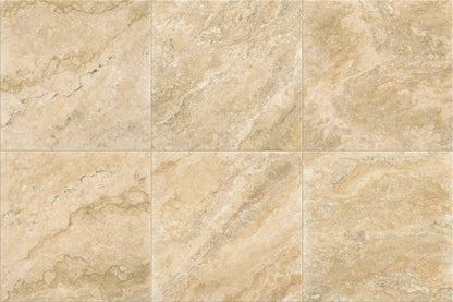 Frontier20 Travertine Cross Cut Philadelphia End Cover Look Porcelain Moldings 12x24