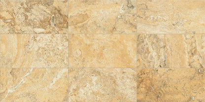 Trail Cross Cut Scabas Bullnose Travertine Look Porcelain Moldings 3x24