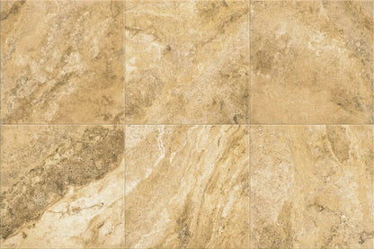 Frontier20 Travertine Select Cross Cut Scabas Coping & Stair Corner Right Look Porcelain Moldings 12x24