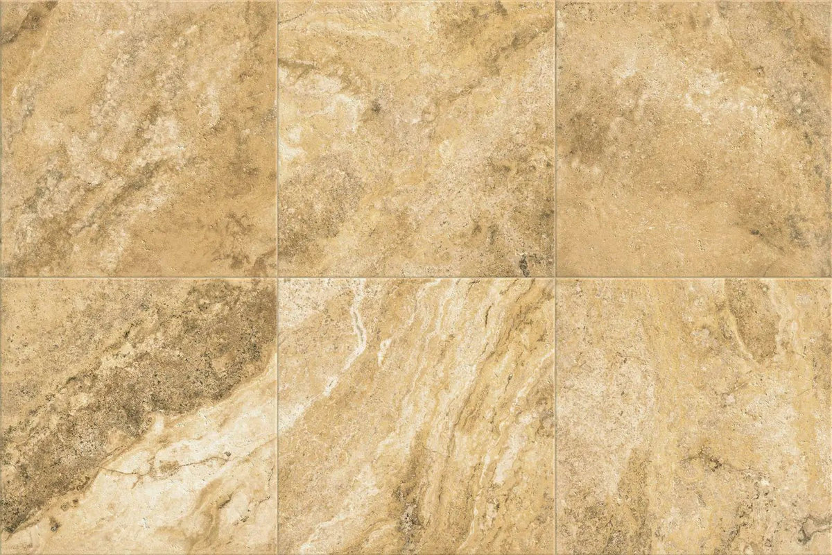 Frontier20 Travertine Select Cross Cut Scabas Linear Cover Drain Set Look Porcelain Moldings 24x24