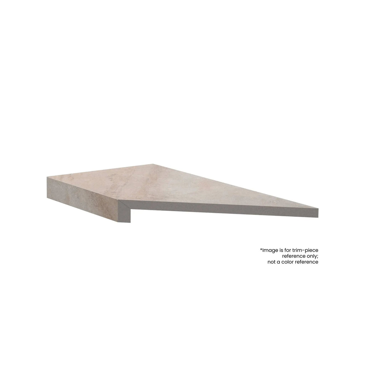 Frontier20 Michelangelo Extra White L Shape Mitered Edge Corner Left Marble Look Porcelain Moldings 12x24