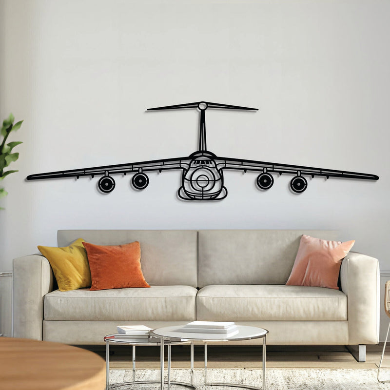 C5 Galaxy Front Metal Aircraft Wall Art - NCP0037, front view