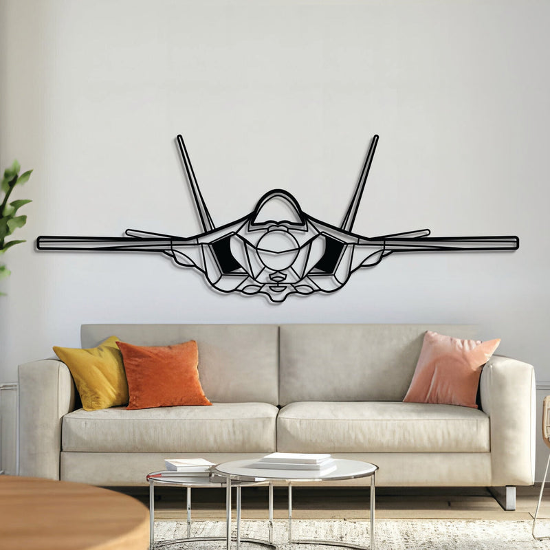 F-35A Lightning II Front Metal Aircraft Wall Art - NCP0223, front view