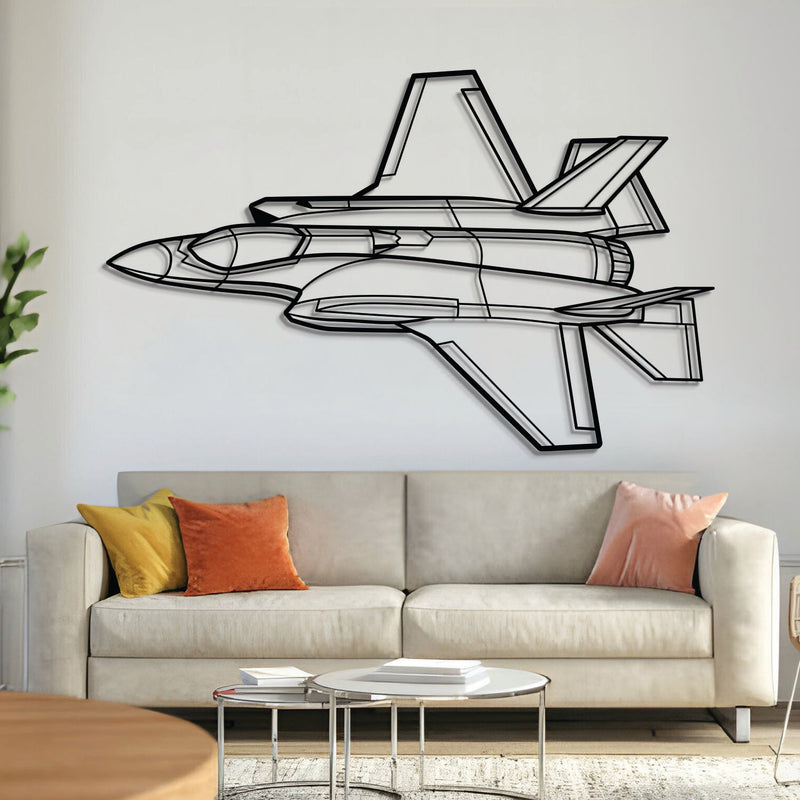 F-35A Lightning II Angle Metal Aircraft Wall Art - NCP0327, angle view