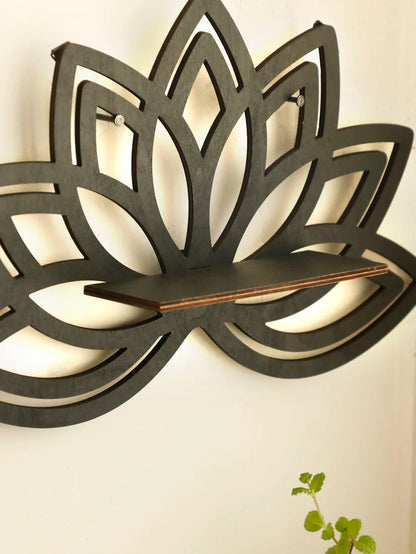 DecorBites™ Lotus Floating Wall Shelf - Multi-Style Home Decor
