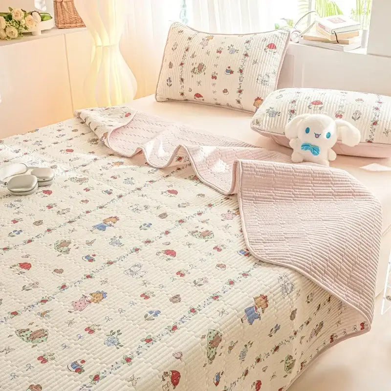 Lucky dinosaur cartoon pattern cotton mattress mat bedroom bedding