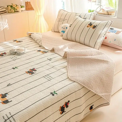 Lucky dinosaur cartoon pattern cotton mattress mat bedroom bedding
