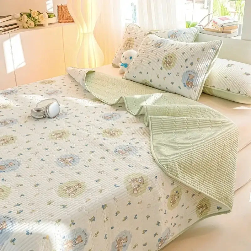 Lucky dinosaur cartoon pattern cotton mattress mat bedroom bedding