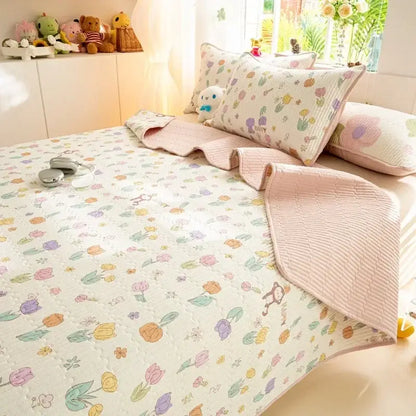 Lucky dinosaur cartoon pattern cotton mattress mat bedroom bedding