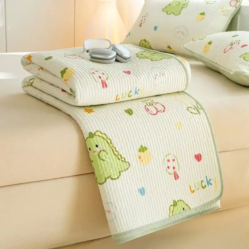Lucky dinosaur cartoon pattern cotton mattress mat bedroom bedding
