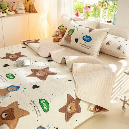 Lucky dinosaur cartoon pattern cotton mattress mat bedroom bedding