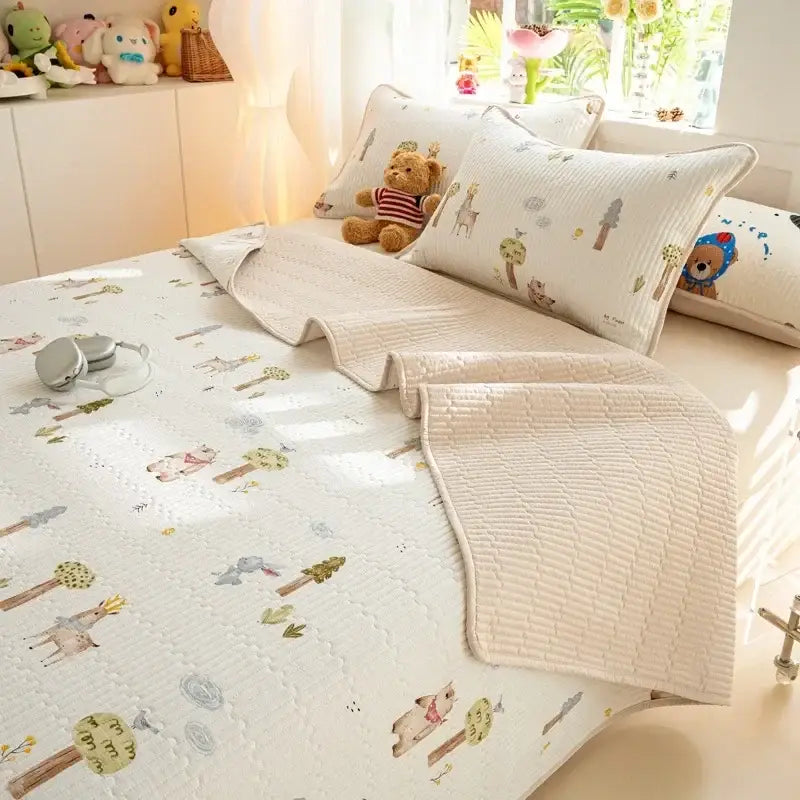 Lucky dinosaur cartoon pattern cotton mattress mat bedroom bedding
