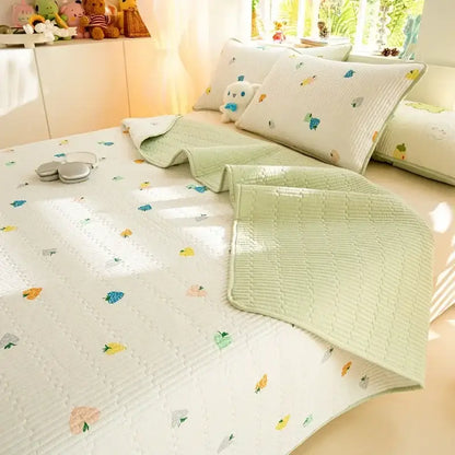 Lucky dinosaur cartoon pattern cotton mattress mat bedroom bedding